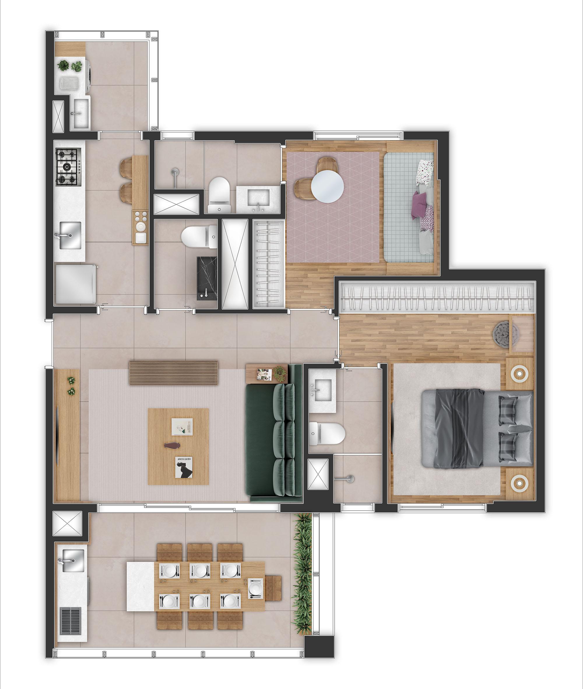 Apartamento | All Campo Bello | 73m² | Varanda e Vaga